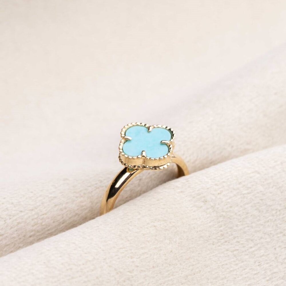 سرویس طوق ونکلیف صدفی آبی - تصویر 4