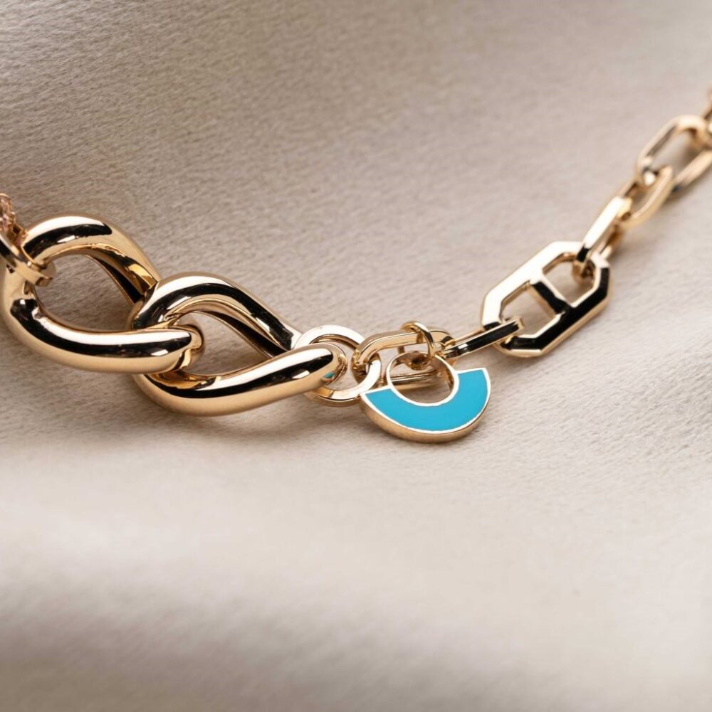 دستبند زنجیری آبی elite - تصویر 2