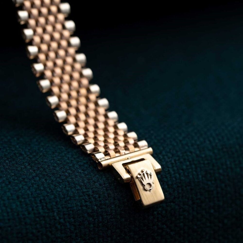 دستبند های زنجیری بافت طلایی - تصویر 5